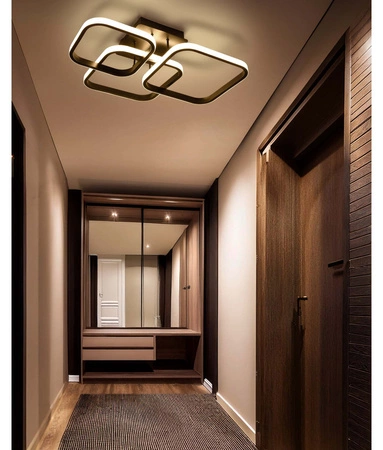 Lampa Sufitowa Wisząca LED Geometryczna LX- 953 110W+ Pilot Czarna 3000k-6000k LEDLUX