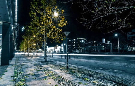 Lampa uliczna latarnia LED przemysłowa hermetyczna 50W szara IP65 5000lm LEDLUX