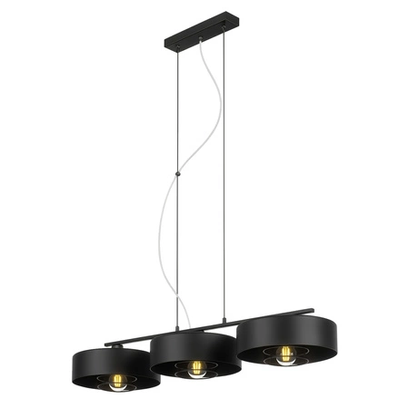 Lampa Wisząca LX- 1091 Czarna 3x E27 LEDLUX