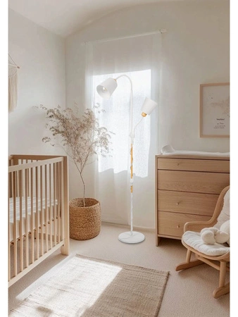 Lampa Podłogowa stojąca 2xE27 nowoczesna Regulowana do salonu Loft LPD-005 WHITE E27 LEDLUX