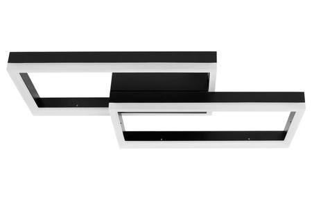 Lampa Sufitowa Wisząca LED Dwa Prostokąty LX- 930 48W Czarna biała neutralna LEDLUX