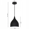 Lampa Wisząca LX- 1062 Czarna 1x E27 LEDLUX