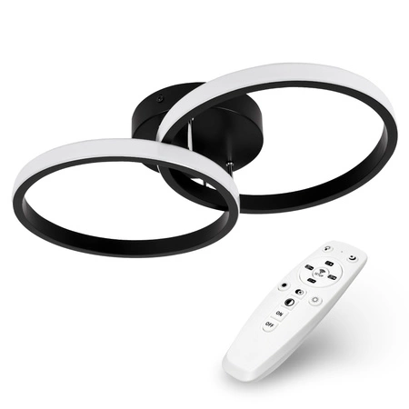 Lampa Sufitowa Wisząca LED Dwa Koła LX- 935 22W Czarna 3000-6000K LEDLUX