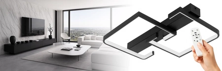 Lampa Sufitowa LED Wisząca nowoczesna żyrandol plafon 50W CCT Remote pilot LX960