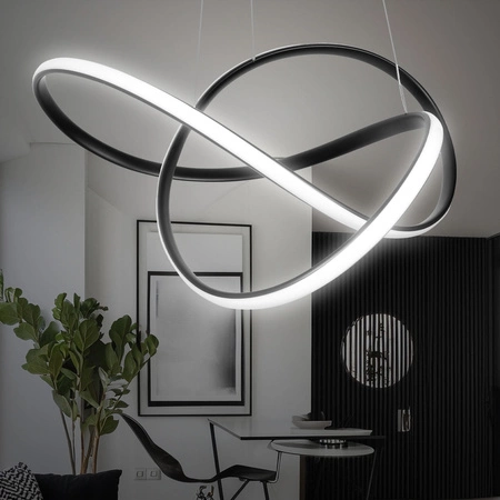 Lampa Sufitowa Wisząca LED LX-917 44W Czarna biała neutralna LEDLUX