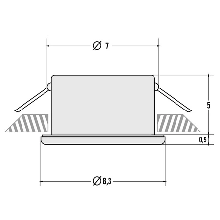 Zestaw 6x Oprawa Halogenowa Hermetyczna D-06 BLACK + 6x Żarówka GU10 12W biała ciepła LEDLUX