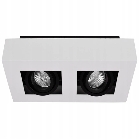 Oprawa Sufitowa Natynkowa SPOT Prostokąt LX- 75 Biała 2x GU10 LEDLUX
