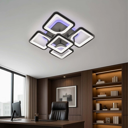 Lampa Sufitowa LED Wisząca nowoczesna żyrandol plafon 81W CCT RGB Remote pilot LX961