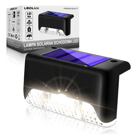 Lampa Solarna LED schodowa ogrodowa wodoodporna na taras zewnętrzna LSOL-012 LEDLUX
