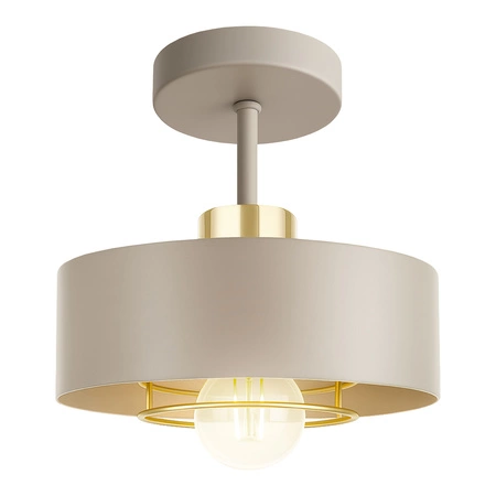 Lampa sufitowa wisząca Żyrandol PLAFON E27 BEŻOWA kaszmir ECRU ZŁOTO LX1259