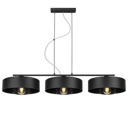 Lampa Wisząca LX- 1091 Czarna 3x E27 LEDLUX