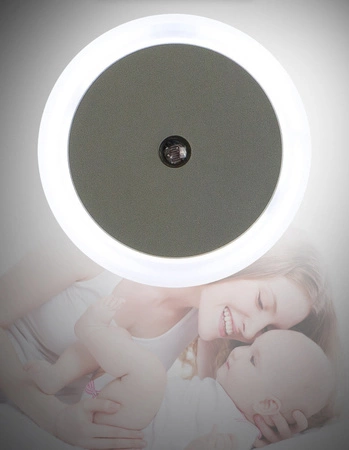 Lampka Nocna LED Wtyczkowa do Kontaktu LN-001 BIAŁA LEDLUX