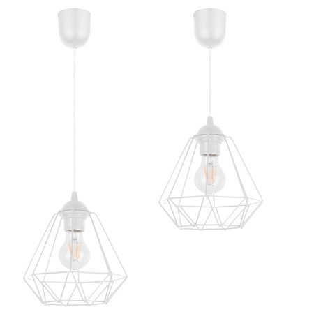 Lampa Wisząca LX- 1025 Biała 1x E27 LEDLUX