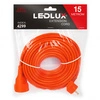 PRZEDŁUŻACZ OGRODOWY DO LAMPEK KOSIARKI BUDOWLANY GRUBY SZNUR 15m Orange LEDLUX