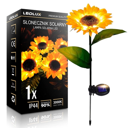 4x LAMPA SOLARNA OGRODOWA LED SŁONECZNIK Sztuczne Kwiaty Lampki Solarne LSOL-051 LEDLUX