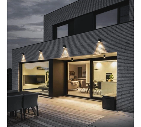 Kinkiet Ogrodowy Lampa Elewacyjna Zewnętrzna LX- 5007 Czarna LEDLUX