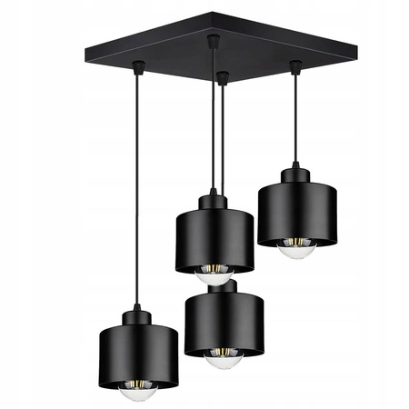 Lampa Wisząca LX- 1119 Czarna 4x E27 LEDLUX