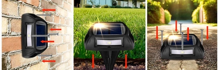 Lampa Solarna LED Wbijana Ogrodowa Najazdowa Ścienna Gruntowa LSOL-064 LEDLUX