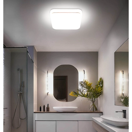 Lampa Sufitowa Plafon Panel LED 24W Kwadrat biała ciepła neutralna zimna 3000K-6000K + PILOT LX-912 LEDLUX