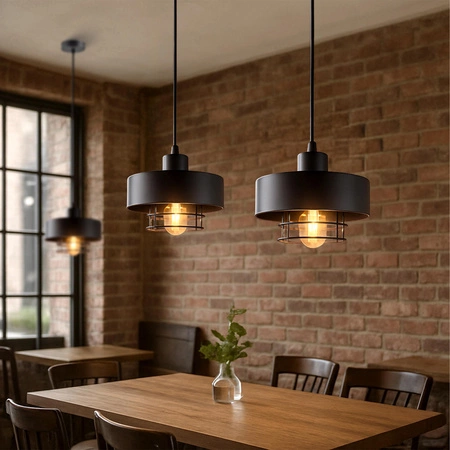 Lampa Wisząca LX- 1187 Czarna 1x E27 LEDLUX