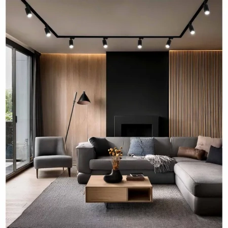 Zestaw Szyna Oświetleniowa Listwa 2m Czarna + 3x Reflektor Szynowy Spot Czarny+ Pasek LEDLUX