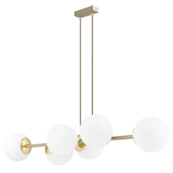 Lampa Wisząca Sufitowa Plafon Żyrandol Beżowa Ecru Kaszmir Loft Edison 6x E27 LX1403