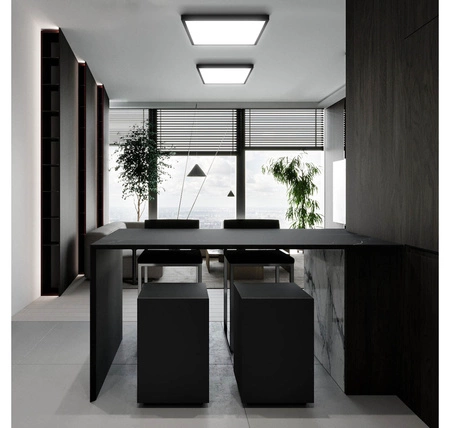Panel LED natynkowy 36W NW czarny 40x40cm Plafon lampa sufitowa kwadrat LEDLUX