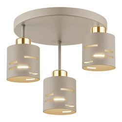 Lampa Wisząca Sufitowa Żyrandol Beżowa Ecru Kaszmir LX1431