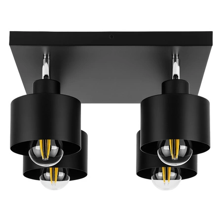 Lampa Sufitowa LX- 1041 Czarna 4x E27 LEDLUX