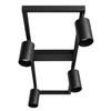 LAMPA SUFITOWA 4xGU10 czarna regulowana SPOT oprawa halogenowa natynkowa OPN-009 4x GU10 BLACK