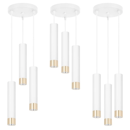 Lampa Wisząca LX-1414 Biała + Złoto 3x GU10 LEDLUX