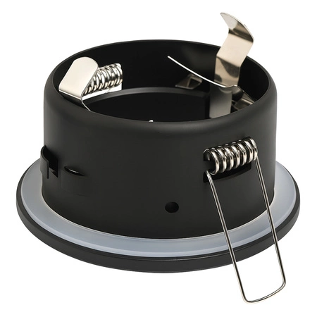 Zestaw Oprawa Halogenowa Hermetyczna D-06 BLACK + Żarówka GU10 12W biała ciepła LEDLUX