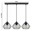 Lampa Wisząca LX- 1048 Czarna 3x E27 LEDLUX