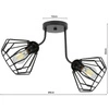 Lampa Sufitowa LX- 1296Druciak Czarna 2x E27 LEDLUX