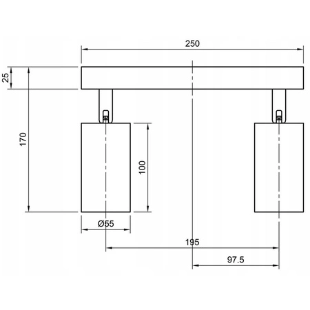 Oprawa Sufitowa Natynkowa Reflektor Kwadratowa GU10 LX-8370-4 Biała LEDLUX