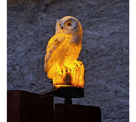 LAMPA SOLARNA OGRODOWA SOWA WODOODPORNA DUŻA LED Wbijana Premium LSOL-031 LEDLUX