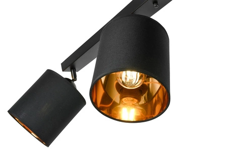 Lampa Sufitowa LX- 1279 Czarna + Złoto 2x E27 LEDLUX