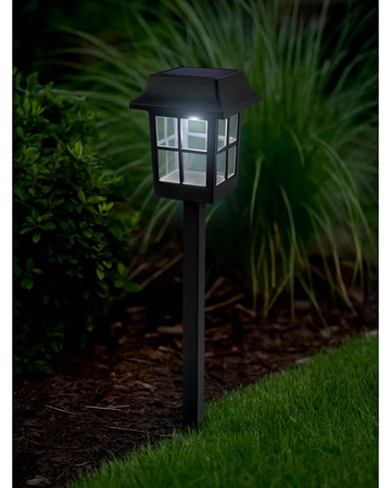 Lampa Solarna Ogrodowa LED Słupek Wbijana Czujnik Zmierzchu Do Ogrodu 6000K LSOL-057 LEDLUX