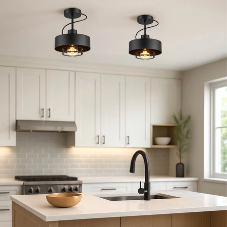 Lampa Sufitowa LX- 1259 Czarna 1x E27 LEDLUX