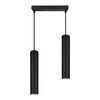 Lampa Sufitowa Wisząca Żyrandol Plafon Tuba Tuby metalowa Czarna LED LX-1351 Czarna 2x GU10 LEDLUX
