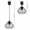 Lampa Wisząca LX- 1030 Czarna 1x E27 LEDLUX