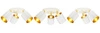 Lampa Sufitowa LX- 1381 Biała + Złoto 3x E27 LEDLUX