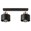 Lampa Sufitowa LX-1107 Czarna + Miedź 2x E27 LEDLUX
