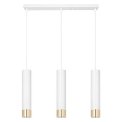 Lampa Wisząca LX-1413 Biała + Złoto 3x GU10 LEDLUX