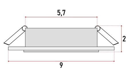 Zestaw 4x Oprawa Halogenowa Szklana LX-7005 Lustrzana Kwadratowa + Żarówka LED GU10 7,5W biała neutralna LEDLUX