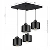 Lampa Wisząca LX- 1119 Czarna 4x E27 LEDLUX