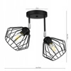 Lampa Sufitowa LX- 1057 Czarna 2x E27 LEDLUX