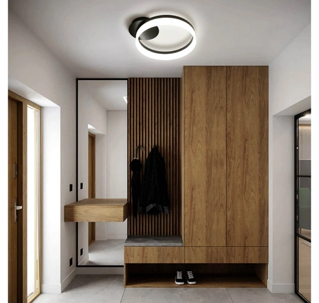 Lampa Sufitowa Wisząca LED Okrągła LX- 927 46W Czarna biała neutralna LEDLUX