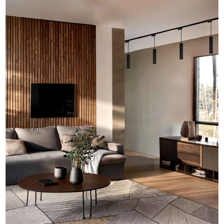 Zestaw Szyna Oświetleniowa Listwa 2m Czarna + 5x Reflektor Szynowy LampaTuba Czarny LEDLUX