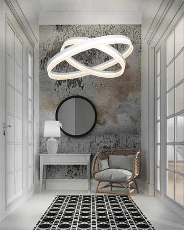 Lampa Sufitowa Wisząca LED Dwa Okręgi LX- 1010 60W 3 barwy Ciepła Zimna Neutralna LEDLUX